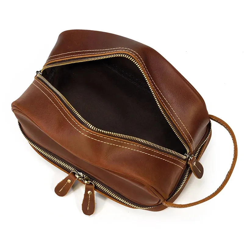 Cowhide Cosmetic & Toiletries Bag