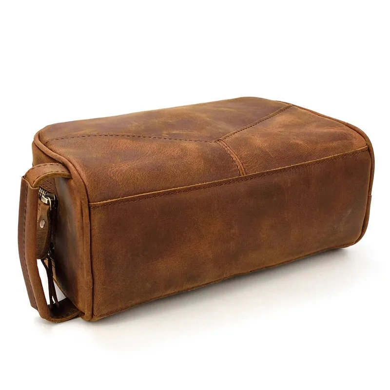 Cowhide Cosmetic & Toiletries Bag