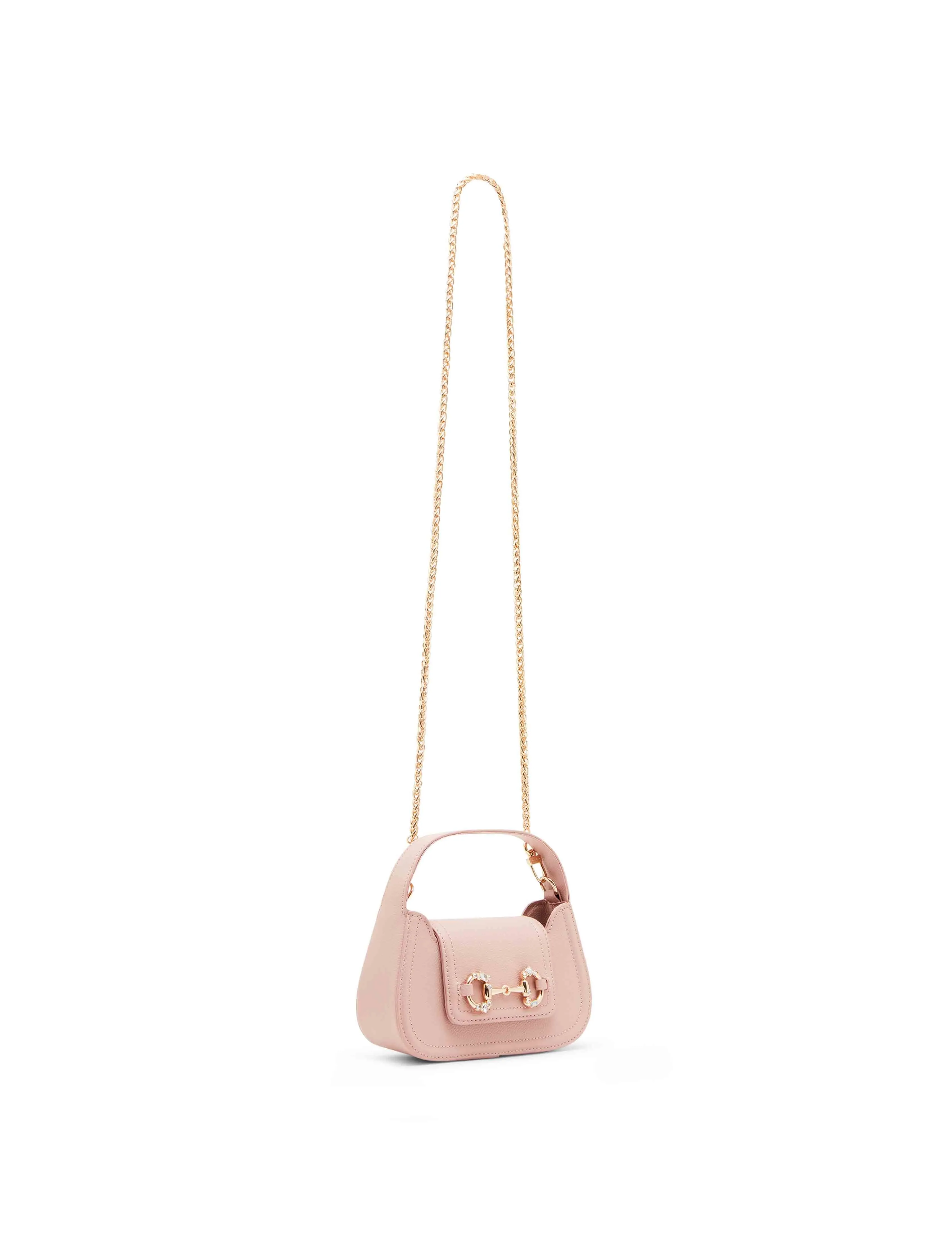 Crystal horsebit mini top handle with convertible strap