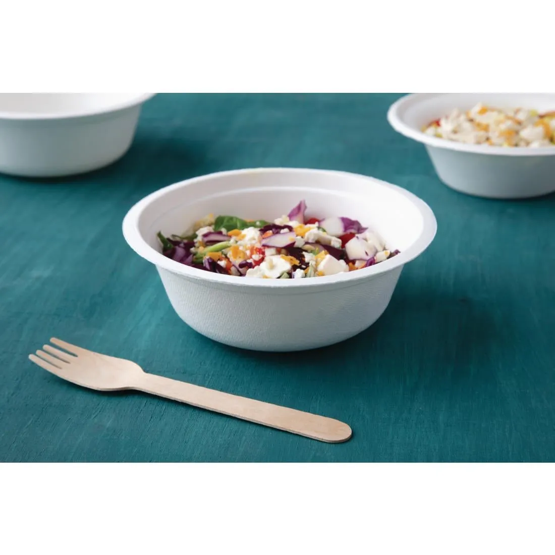 CT766 Fiesta Green Compostable Bagasse Bowls Round (Pack of 50)