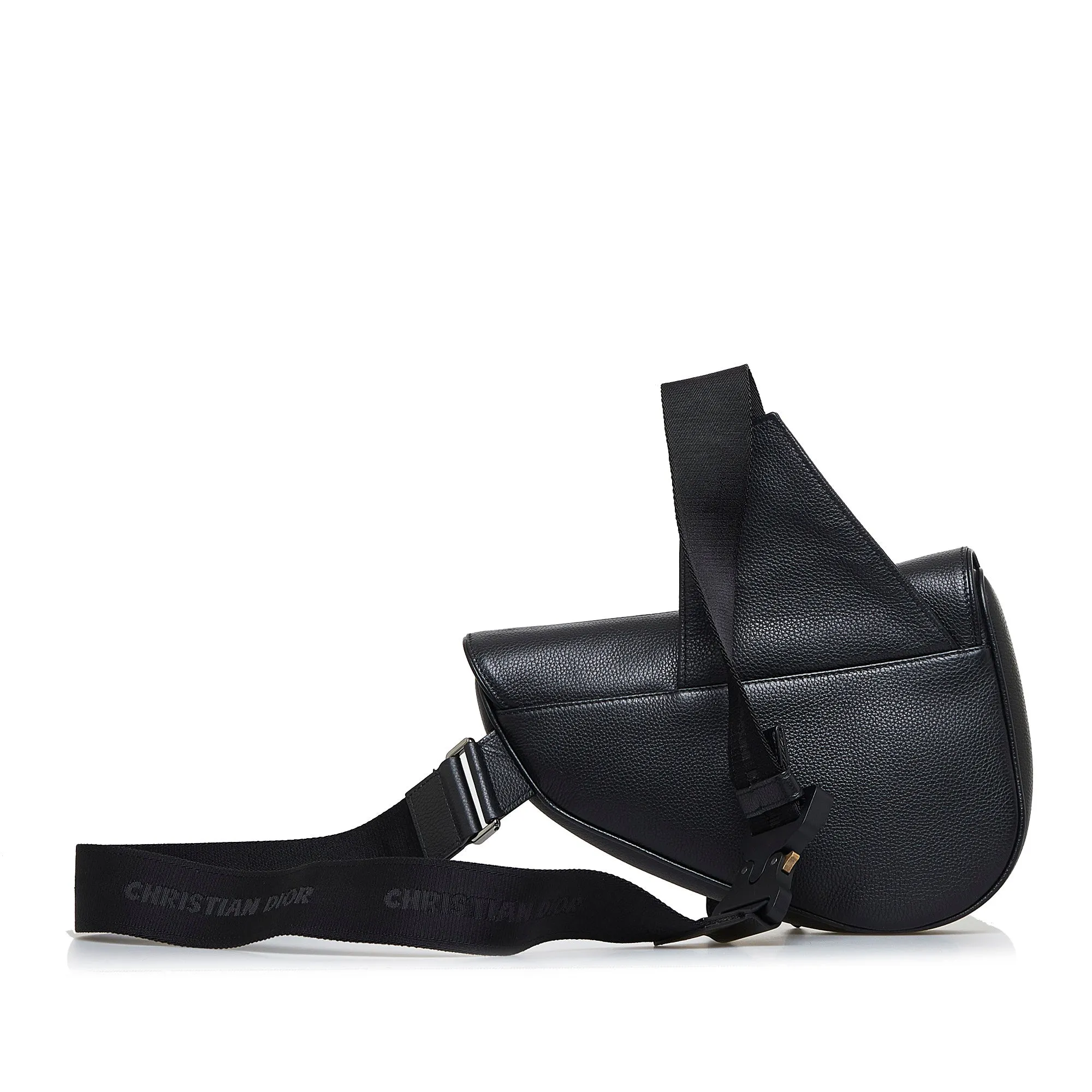 Dior X Stussy Saddle Bag Black Calfskin Limited Edition