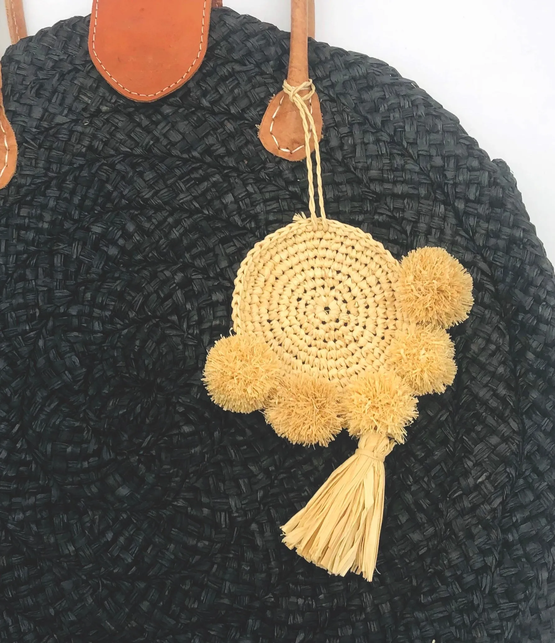 Dreamcatcher Multicolor Multiple Raffia Pompom/Tassel Charm Embellishment