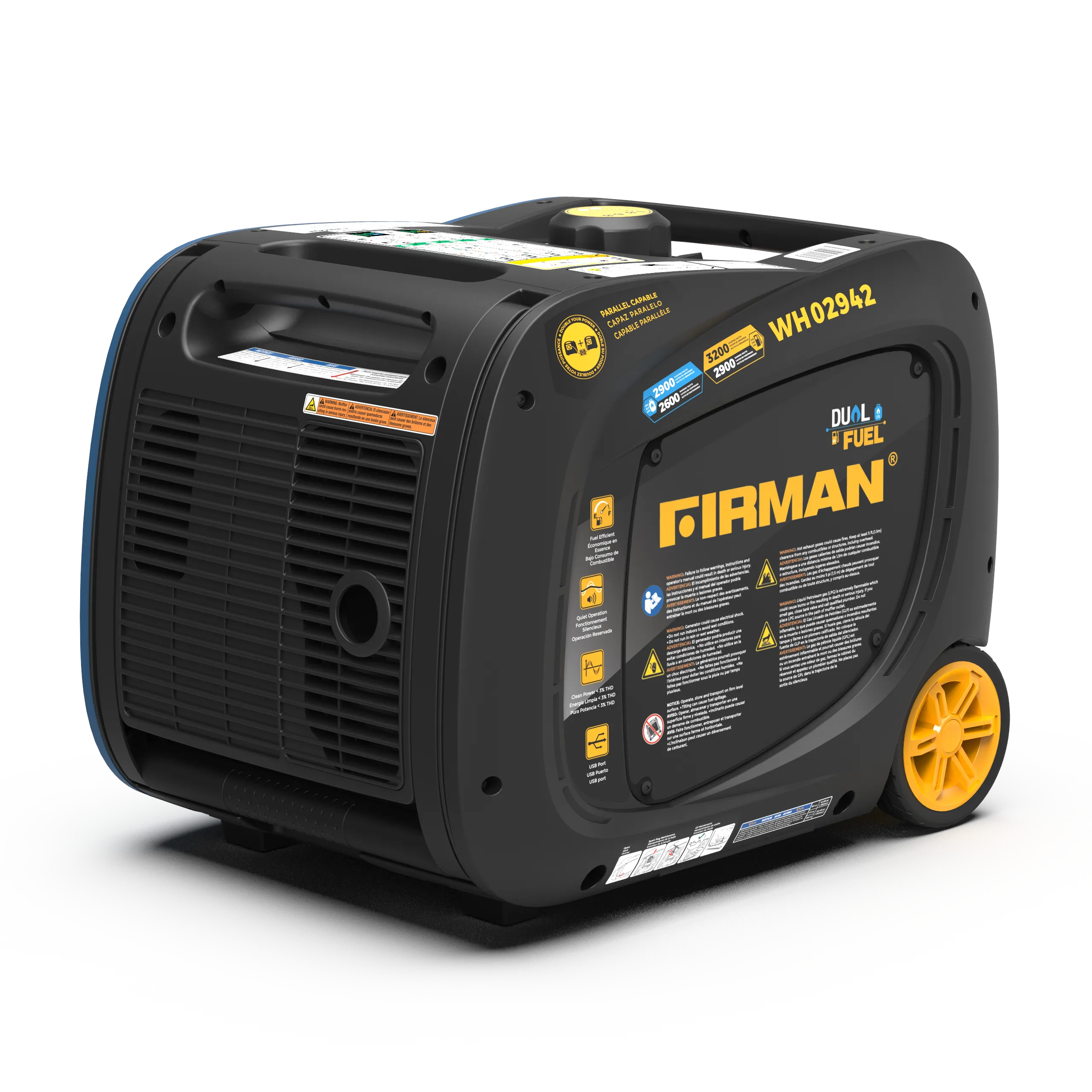Dual Fuel Inverter Portable Generator 3200W Electric Start