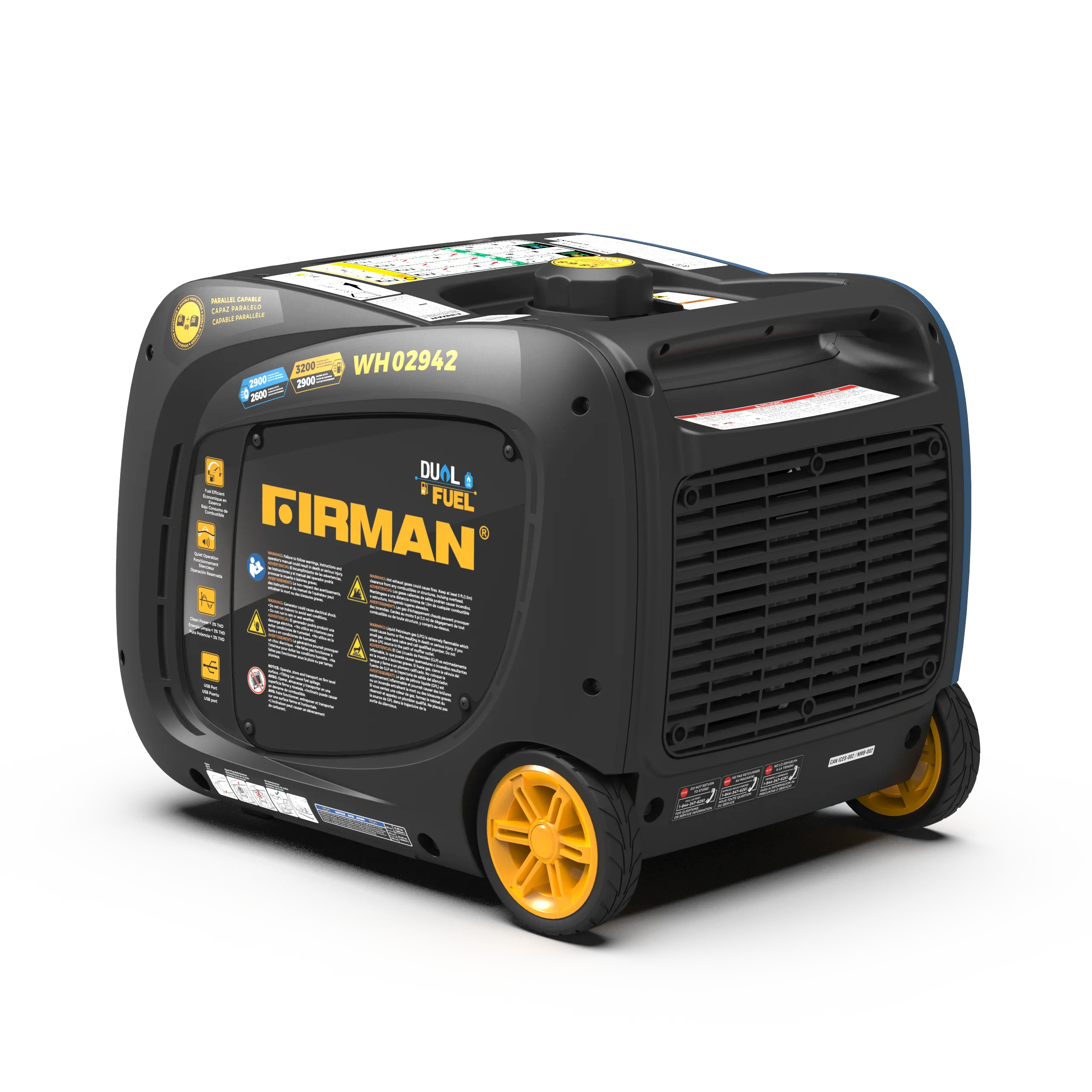 Dual Fuel Inverter Portable Generator 3200W Electric Start