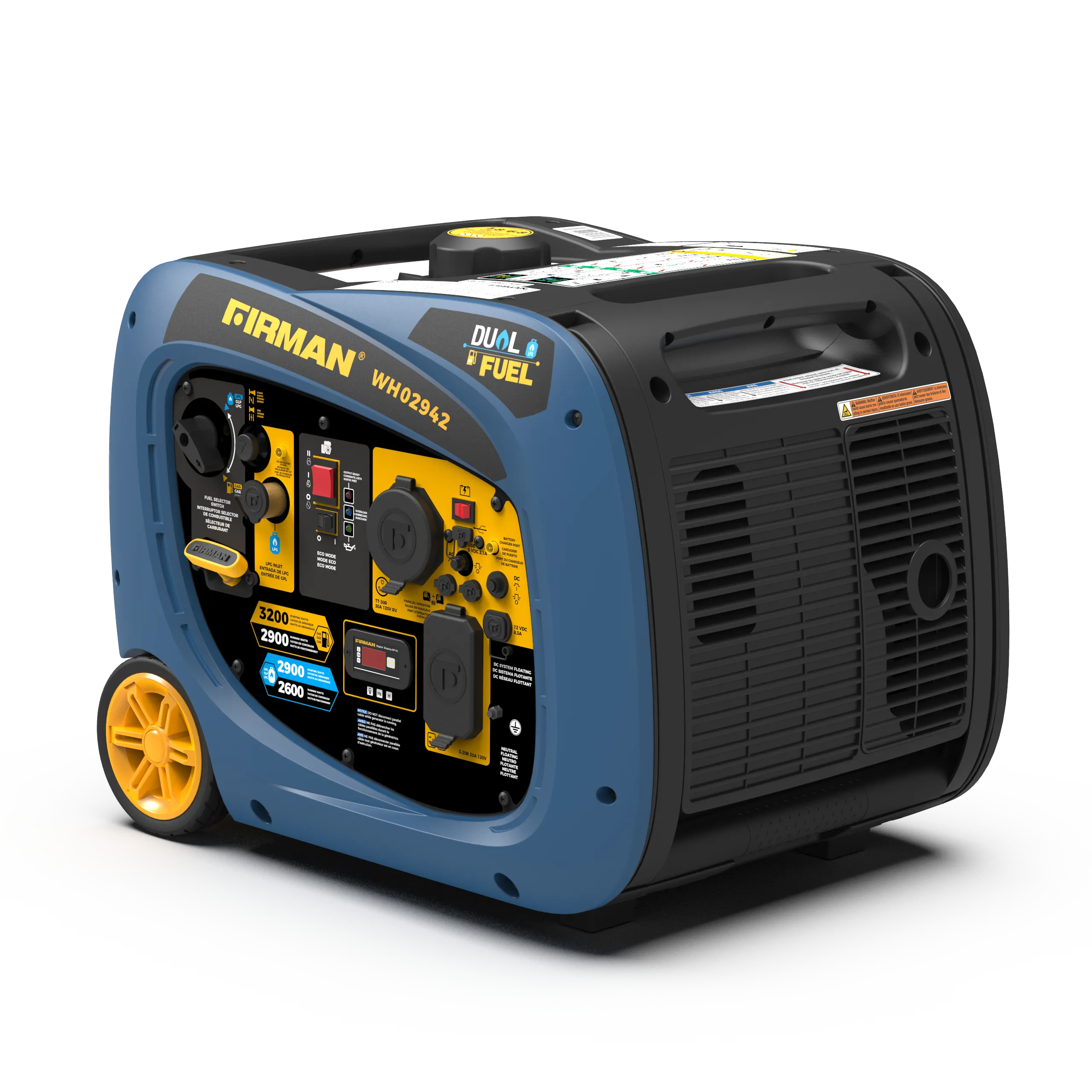 Dual Fuel Inverter Portable Generator 3200W Electric Start