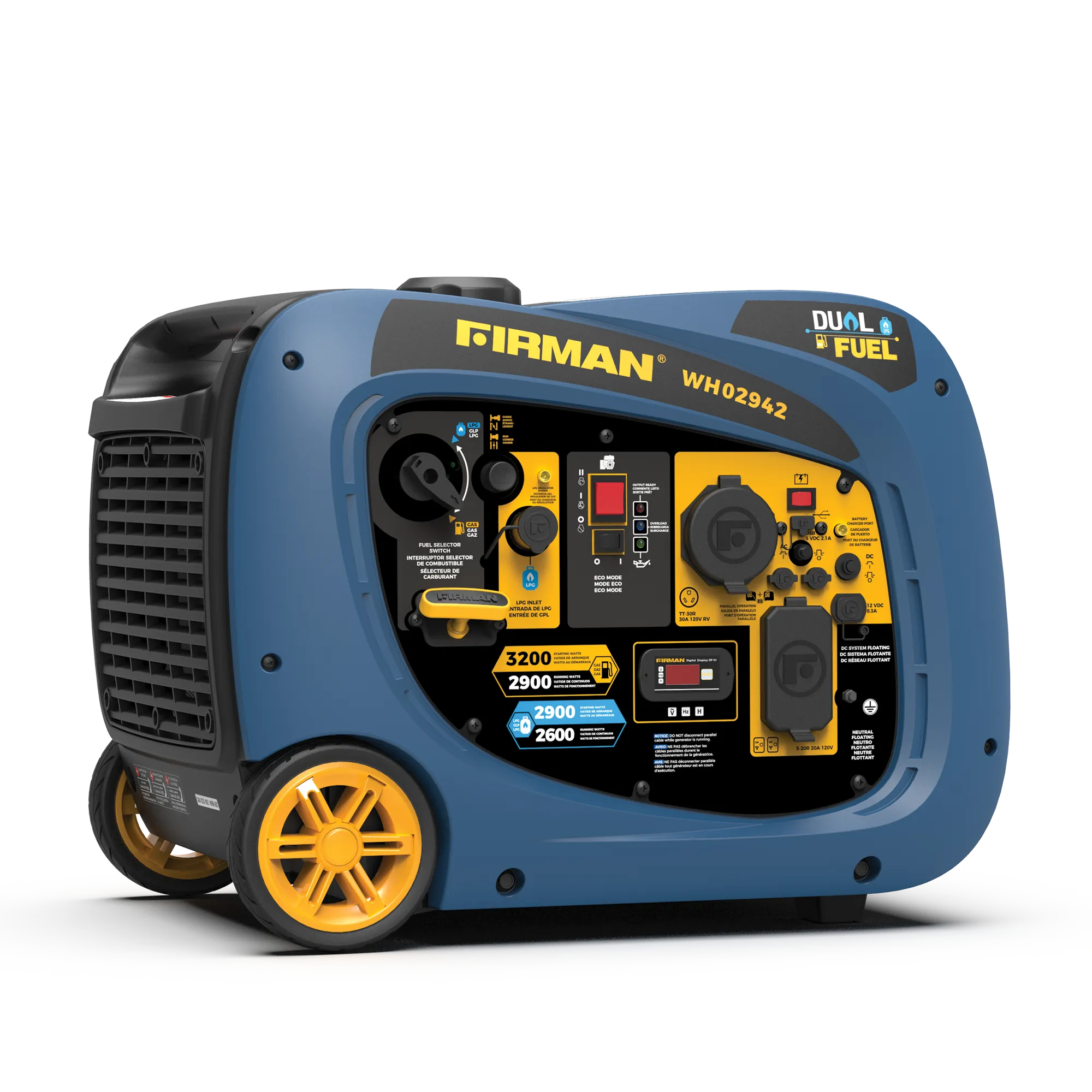 Dual Fuel Inverter Portable Generator 3200W Electric Start