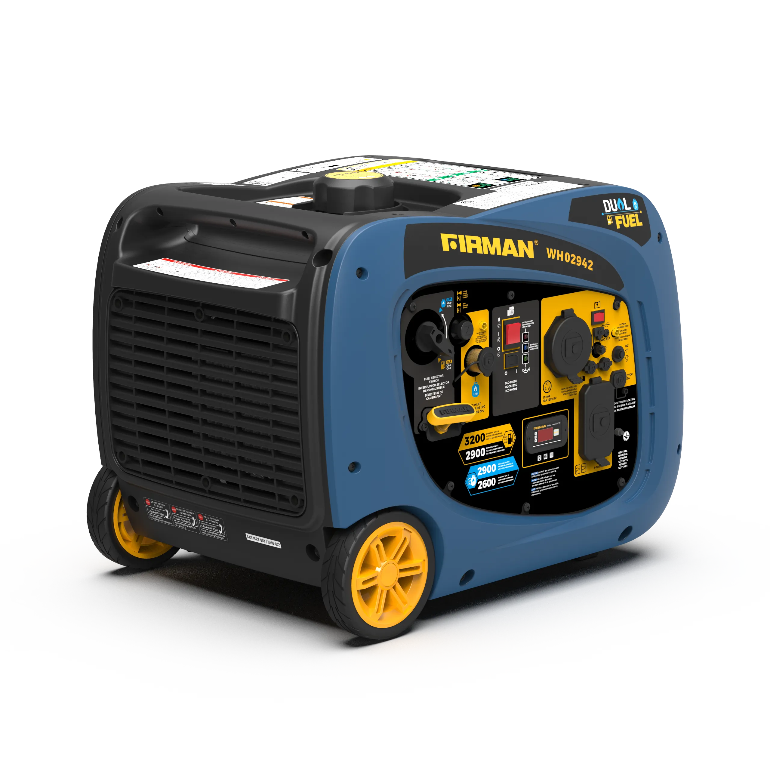 Dual Fuel Inverter Portable Generator 3200W Electric Start