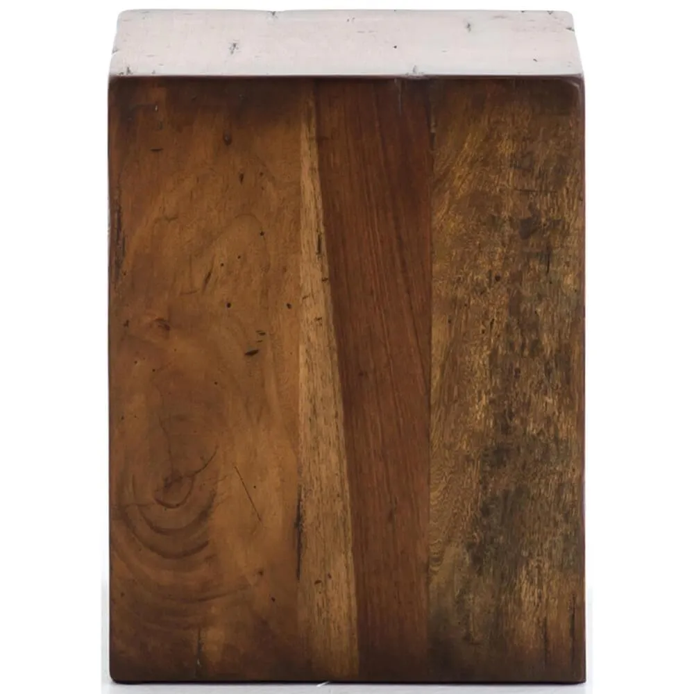Duncan End Table, Reclaimed Fruitwood