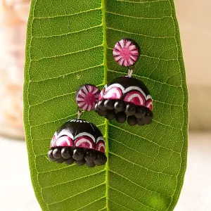 Eco-Friendly Black Terracotta Jhumka