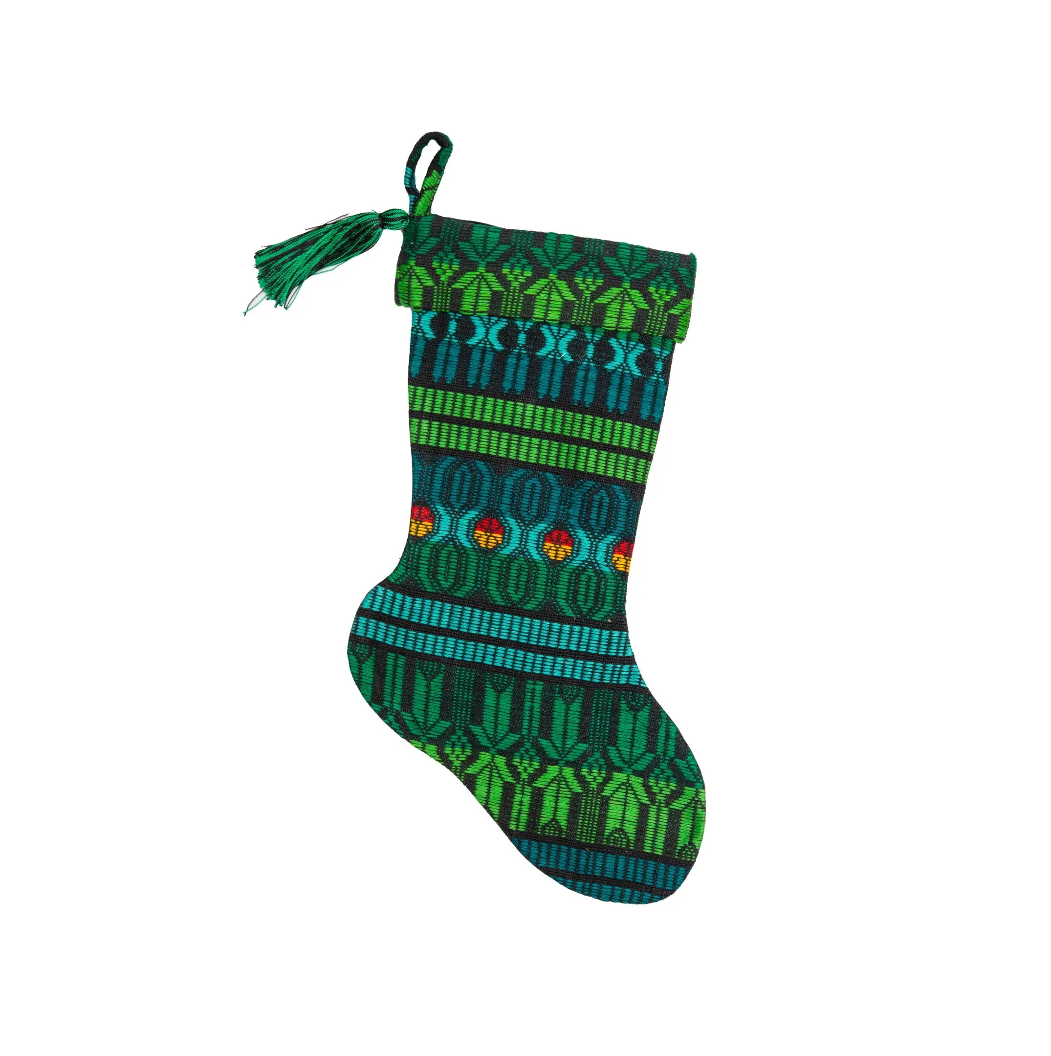 Eco-Friendly Guatemalan Brocade Christmas Stocking