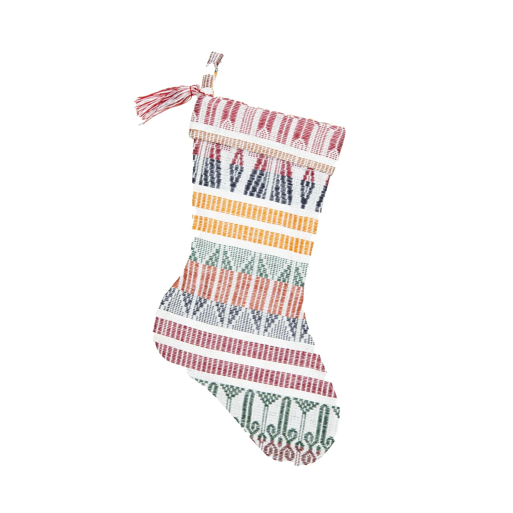 Eco-Friendly Guatemalan Brocade Christmas Stocking