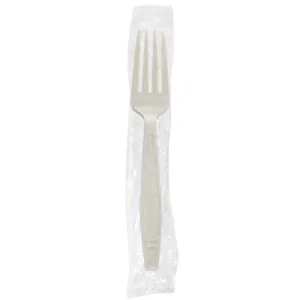 Eco-Friendly Heavy Weight Bio-Based Forks - Wrapped - 1,000 ct