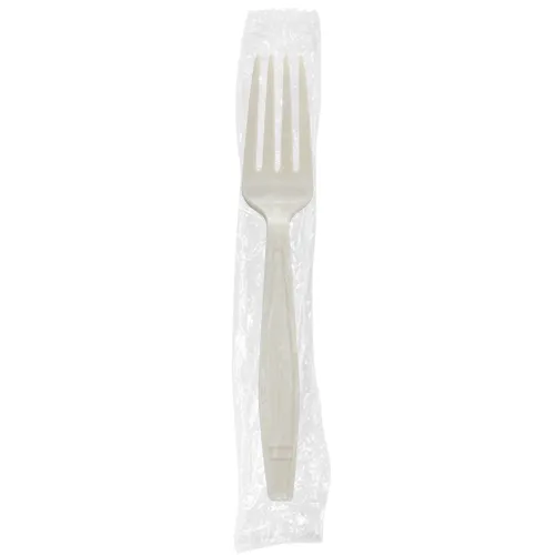 Eco-Friendly Heavy Weight Bio-Based Forks - Wrapped - 1,000 ct