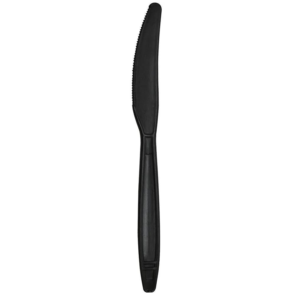 Eco-Friendly Heavy Weight Bio-Based Knives - Black - 1,000 ct