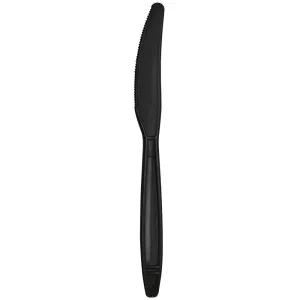 Eco-Friendly Heavy Weight Bio-Based Knives - Black - 1,000 ct