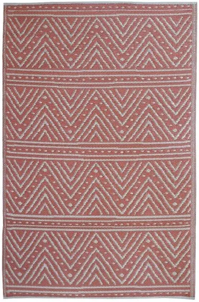 Eco Friendly Outdoor Rug - Kona Peach and White