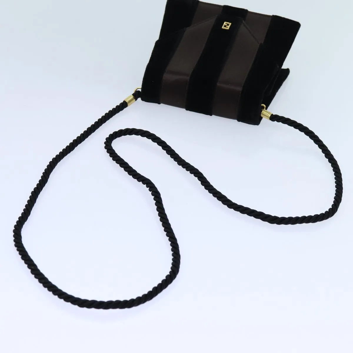 Fendi Pecan  Velvet Shoulder Bag ()