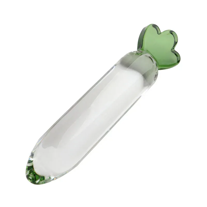 Glass Dildo Butt Plug - Vegetable Crystal Anal Dildo Vagina Prostate Massager