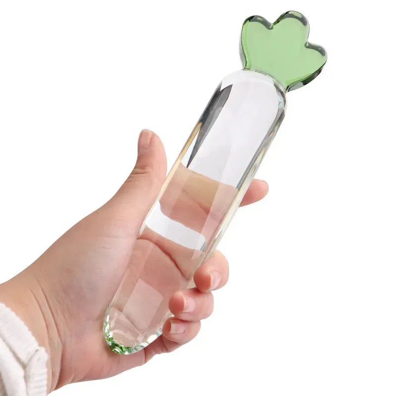 Glass Dildo Butt Plug - Vegetable Crystal Anal Dildo Vagina Prostate Massager