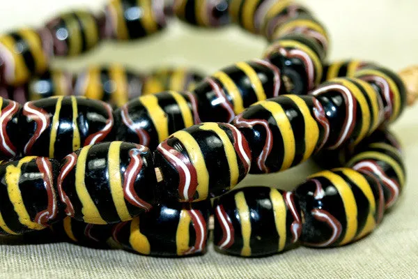 Gorgeous antique Venetian "Bumblebee" Bead