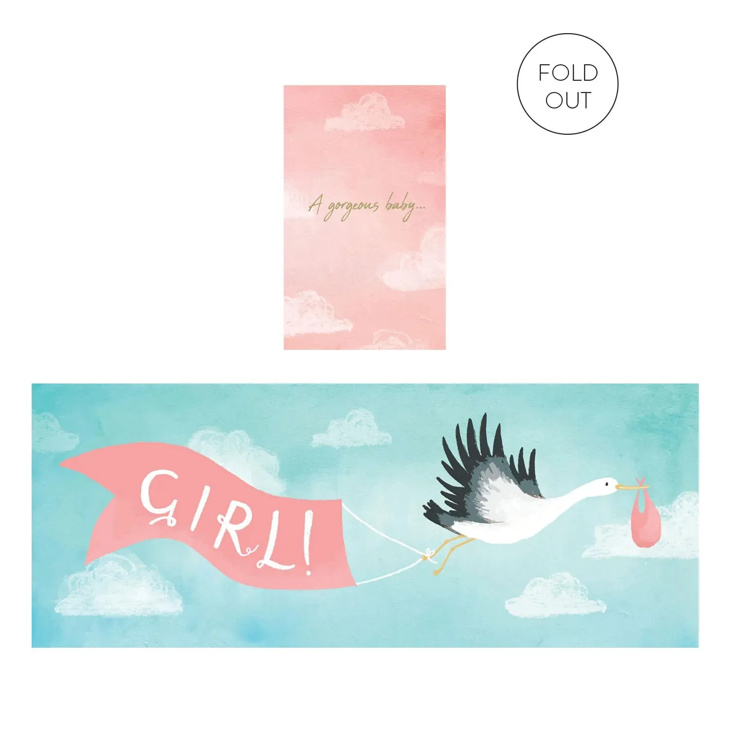 Gorgeous Baby Girl Expanding Card