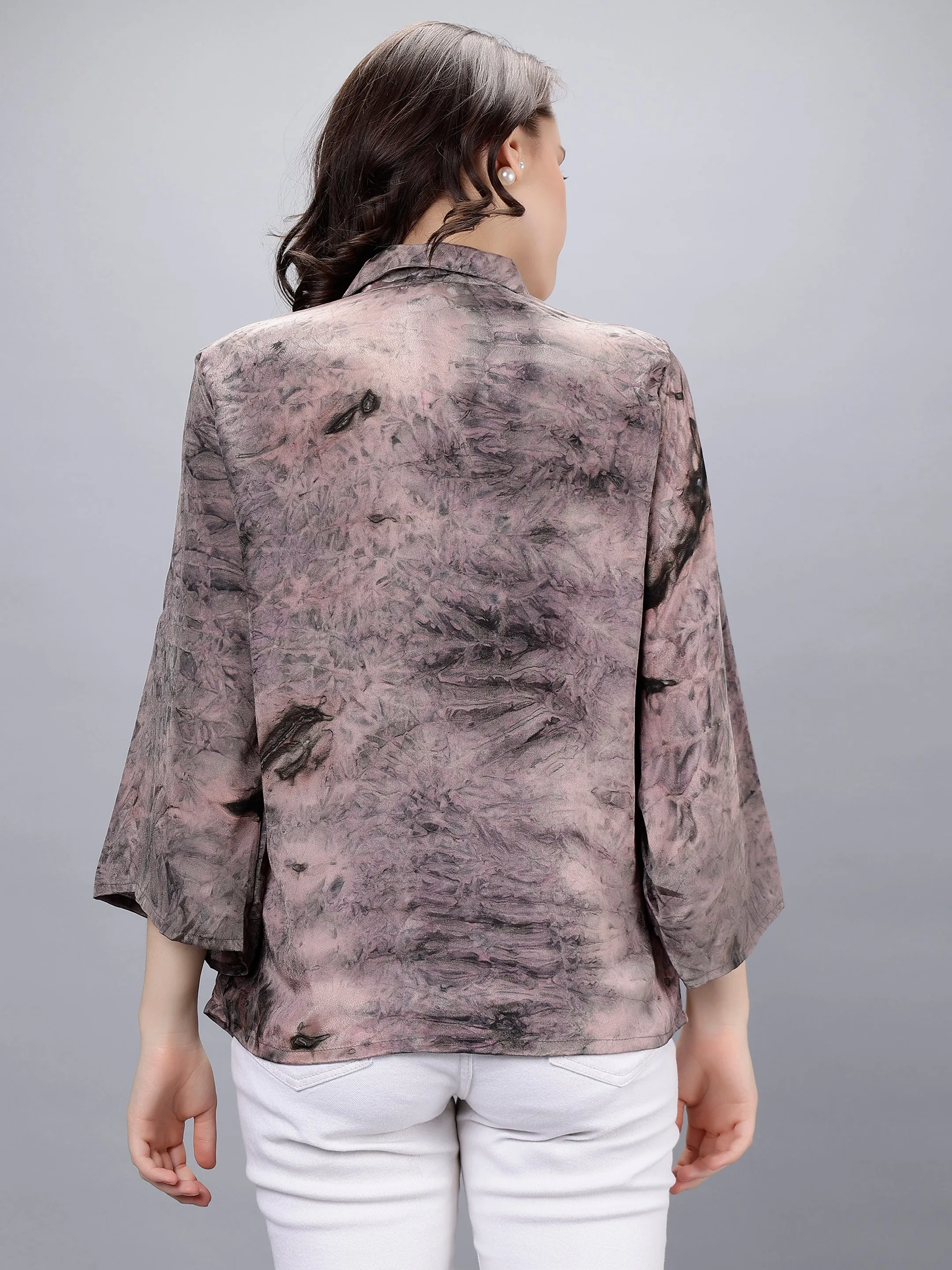 Gorgeous Grey Tie-Dye Printed Shirt