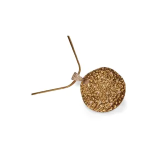Gorgeous Handmade 14K Yellow Gold Diamond Pendant Necklace Slide