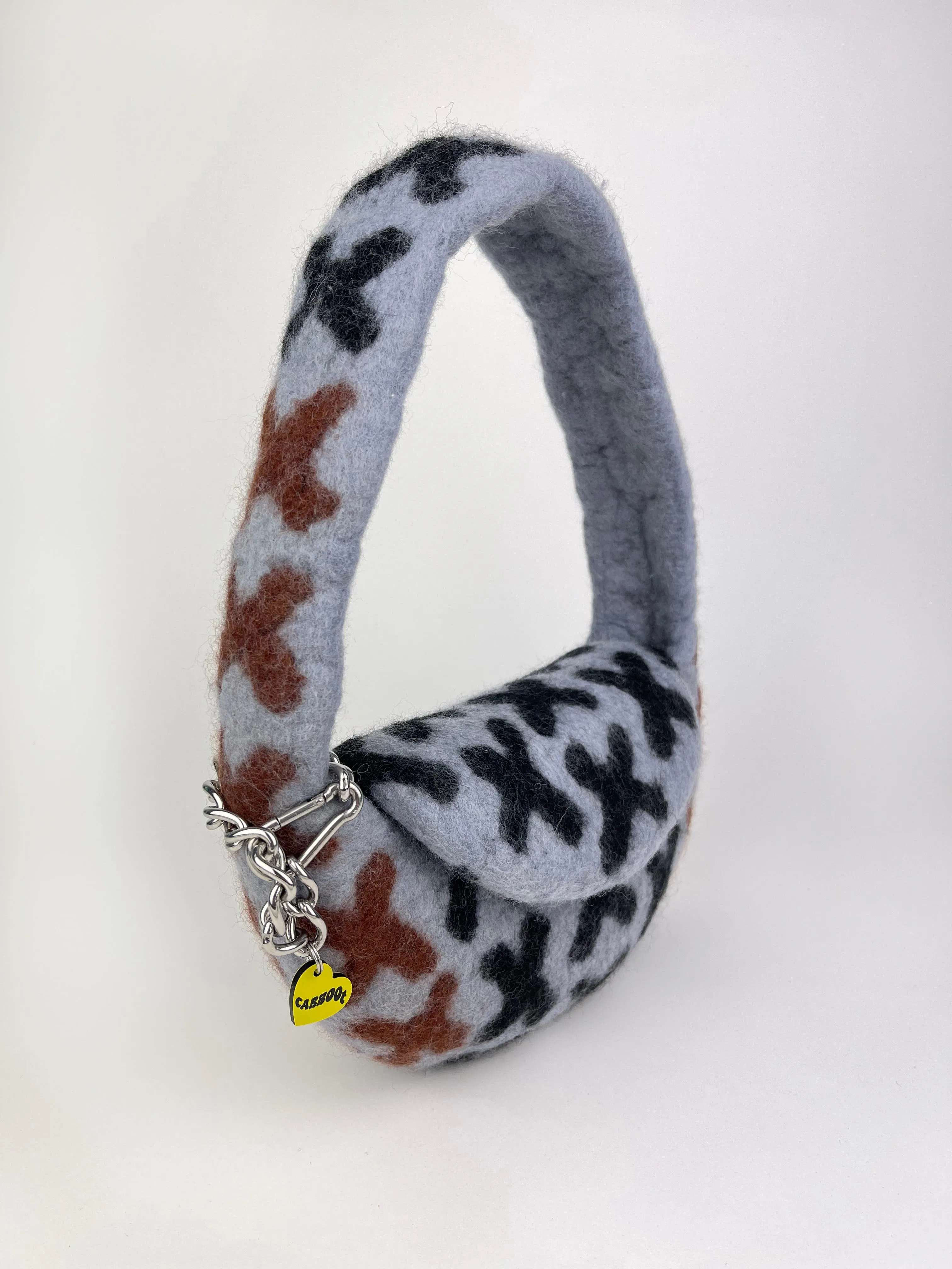 Grey Saddle Kisses Bag