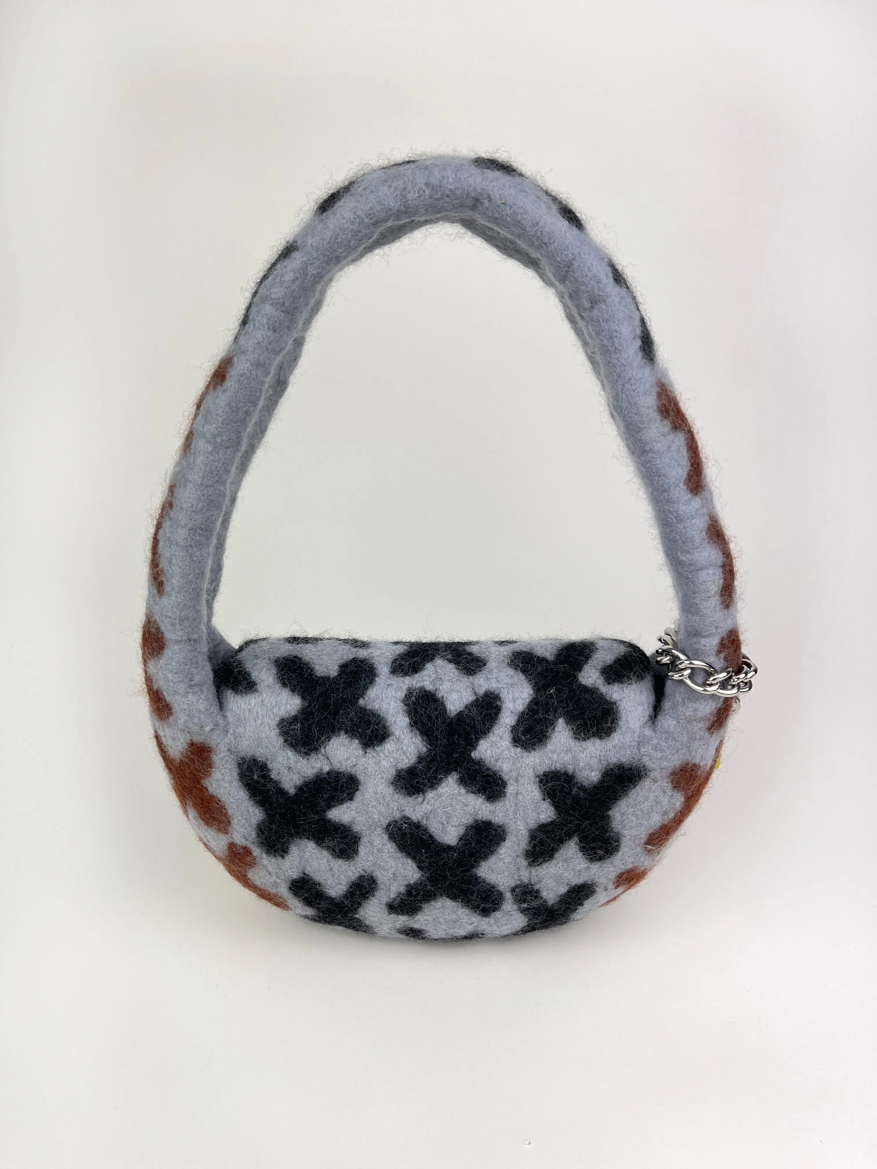 Grey Saddle Kisses Bag