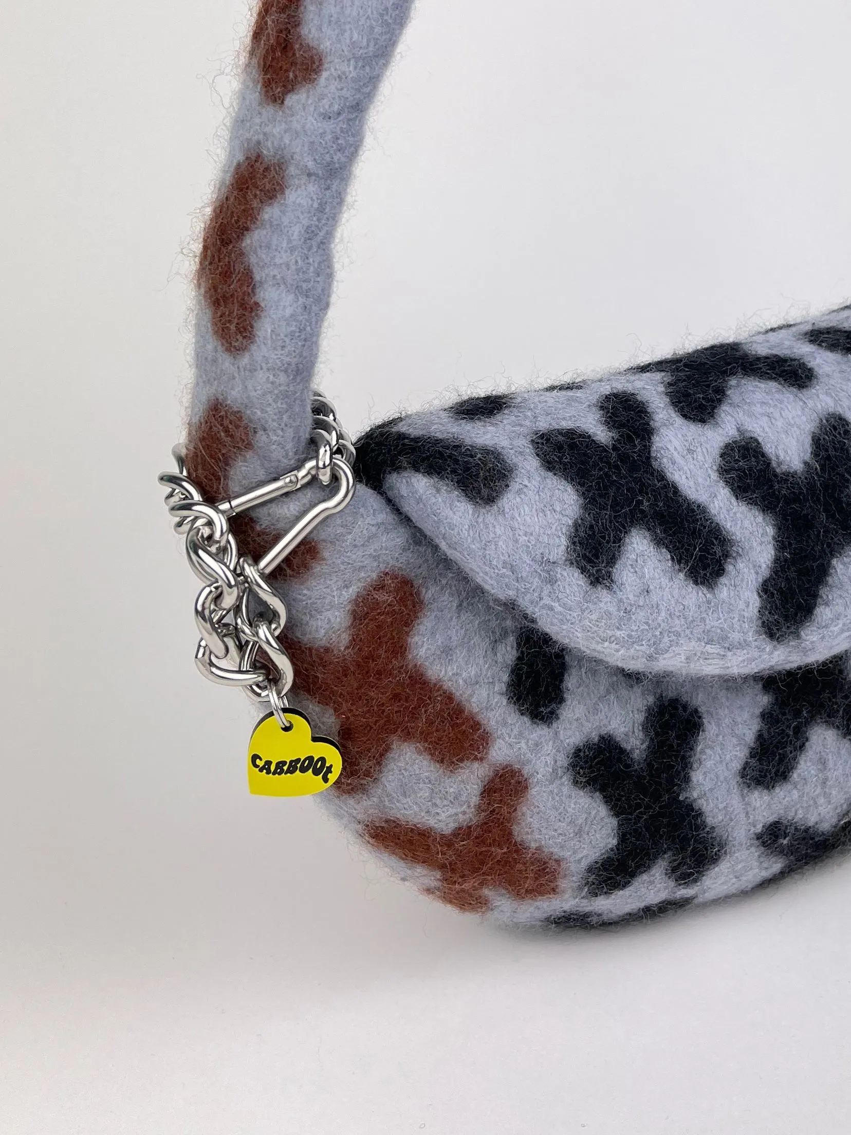 Grey Saddle Kisses Bag