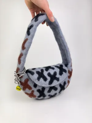 Grey Saddle Kisses Bag