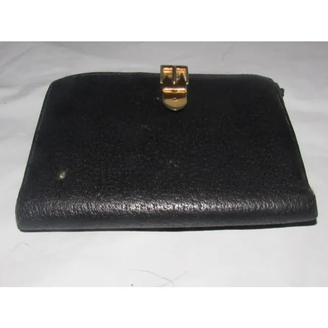 Gucci Black Textured Leather Vintage Wallet