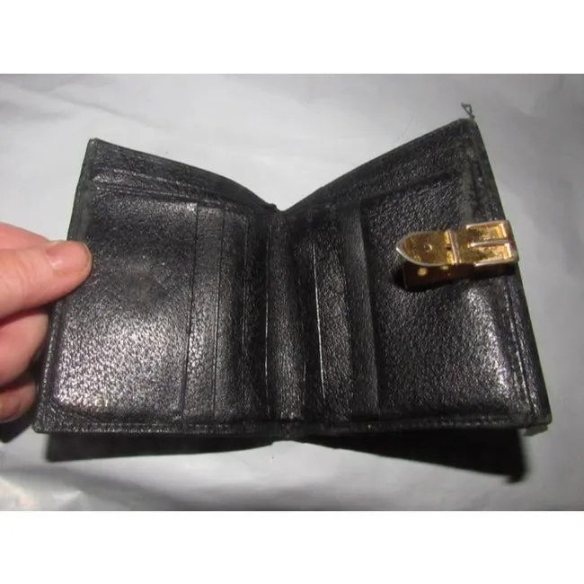 Gucci Black Textured Leather Vintage Wallet