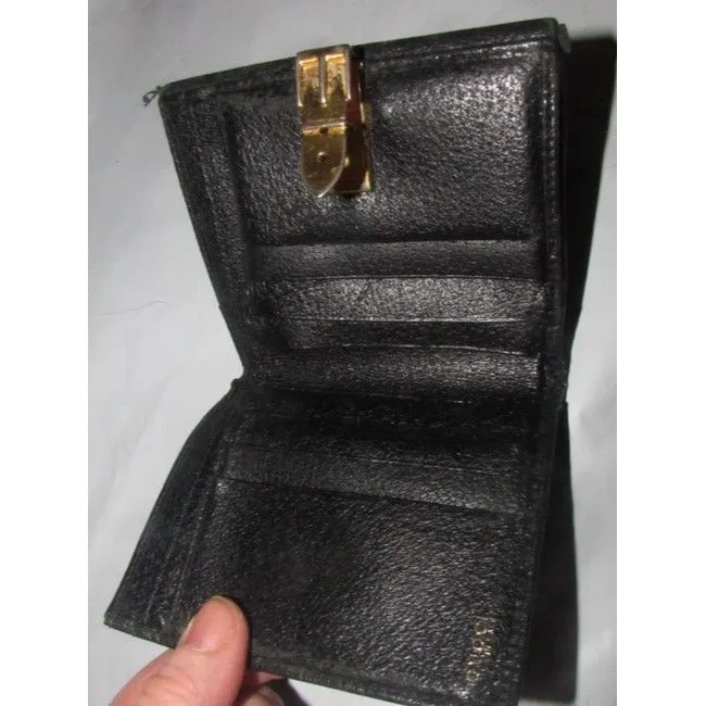 Gucci Black Textured Leather Vintage Wallet
