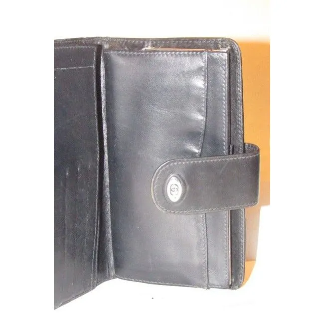 Gucci Blue Small G Logo Print Coated Canvas And Navy Leather With Chrome Accents Vintage Collection