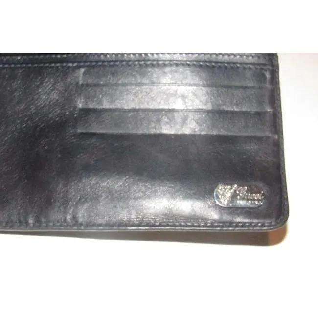 Gucci Blue Small G Logo Print Coated Canvas And Navy Leather With Chrome Accents Vintage Collection