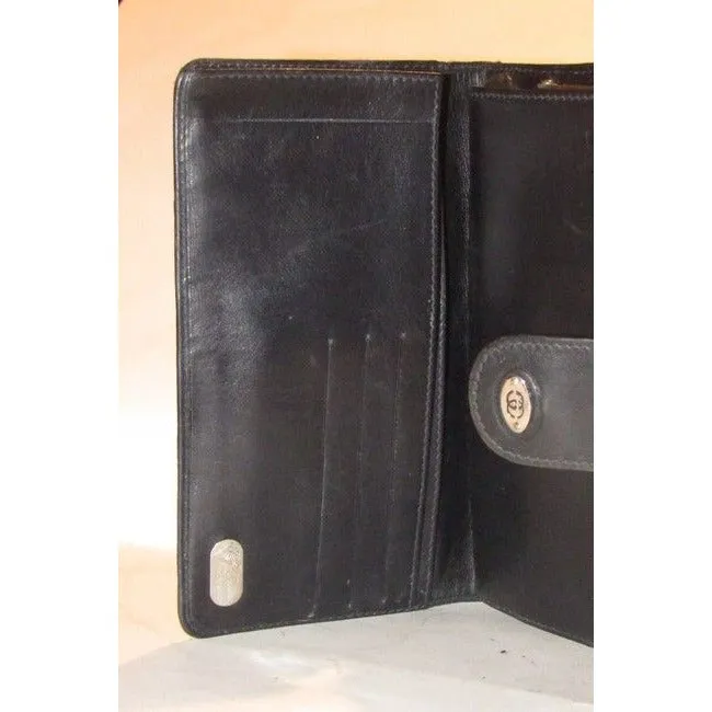 Gucci Blue Small G Logo Print Coated Canvas And Navy Leather With Chrome Accents Vintage Collection
