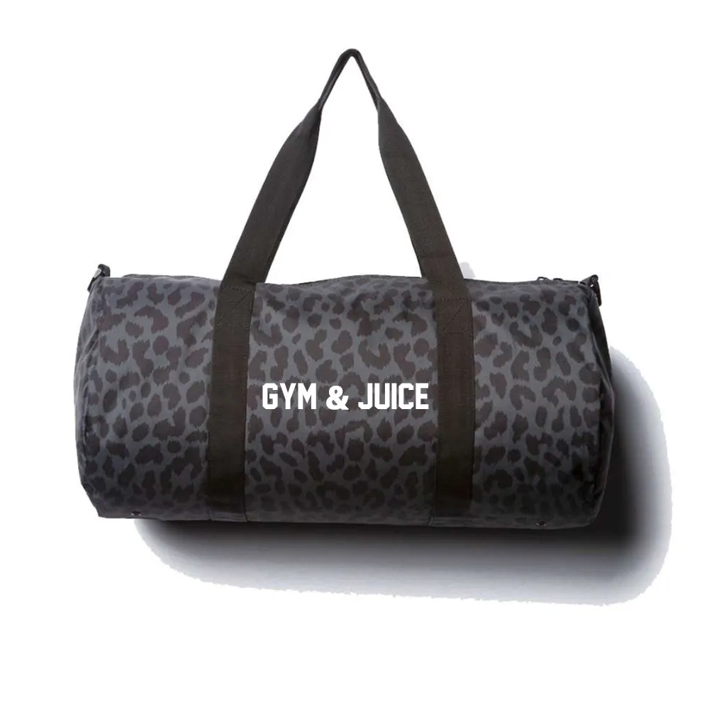 GYM & JUICE [DAY TRIPPER DUFFEL BAG // BLACK CHEETAH]