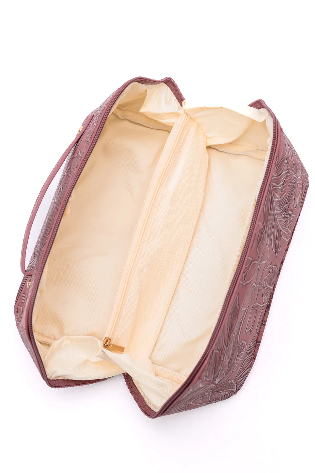 Hazel Blues® |  Life In Luxury Large Capacity Cosmetic Bag in Merlot