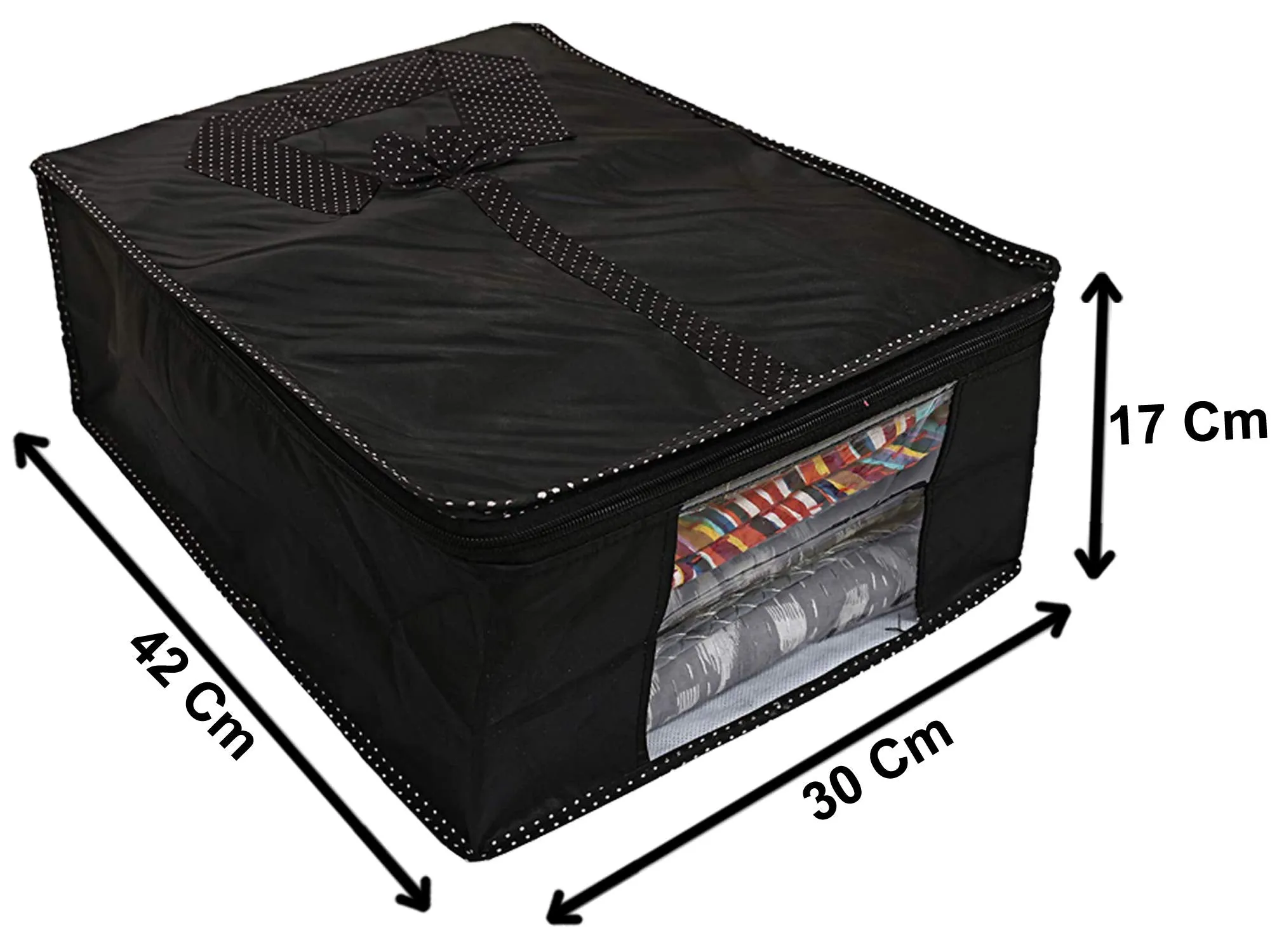 Heart Home Shirts and Clothing Organizer With Clear Window (Black)