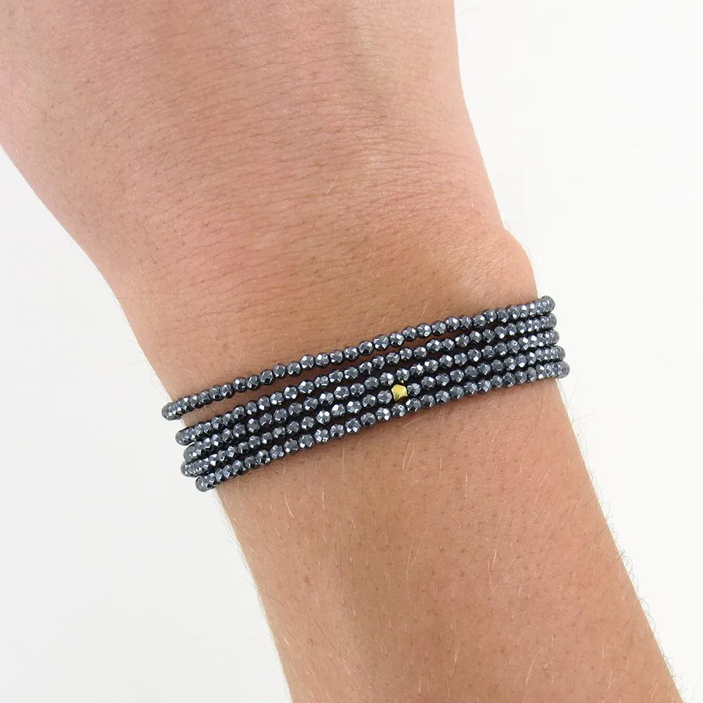 Hematite Wrap Bracelet & Necklace