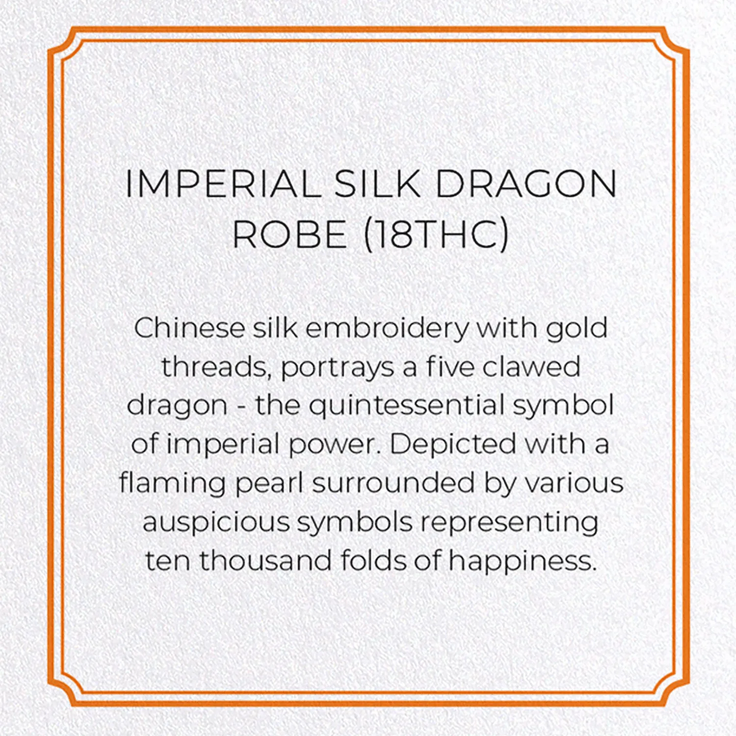Imperial Dragon Robe Greeting Card
