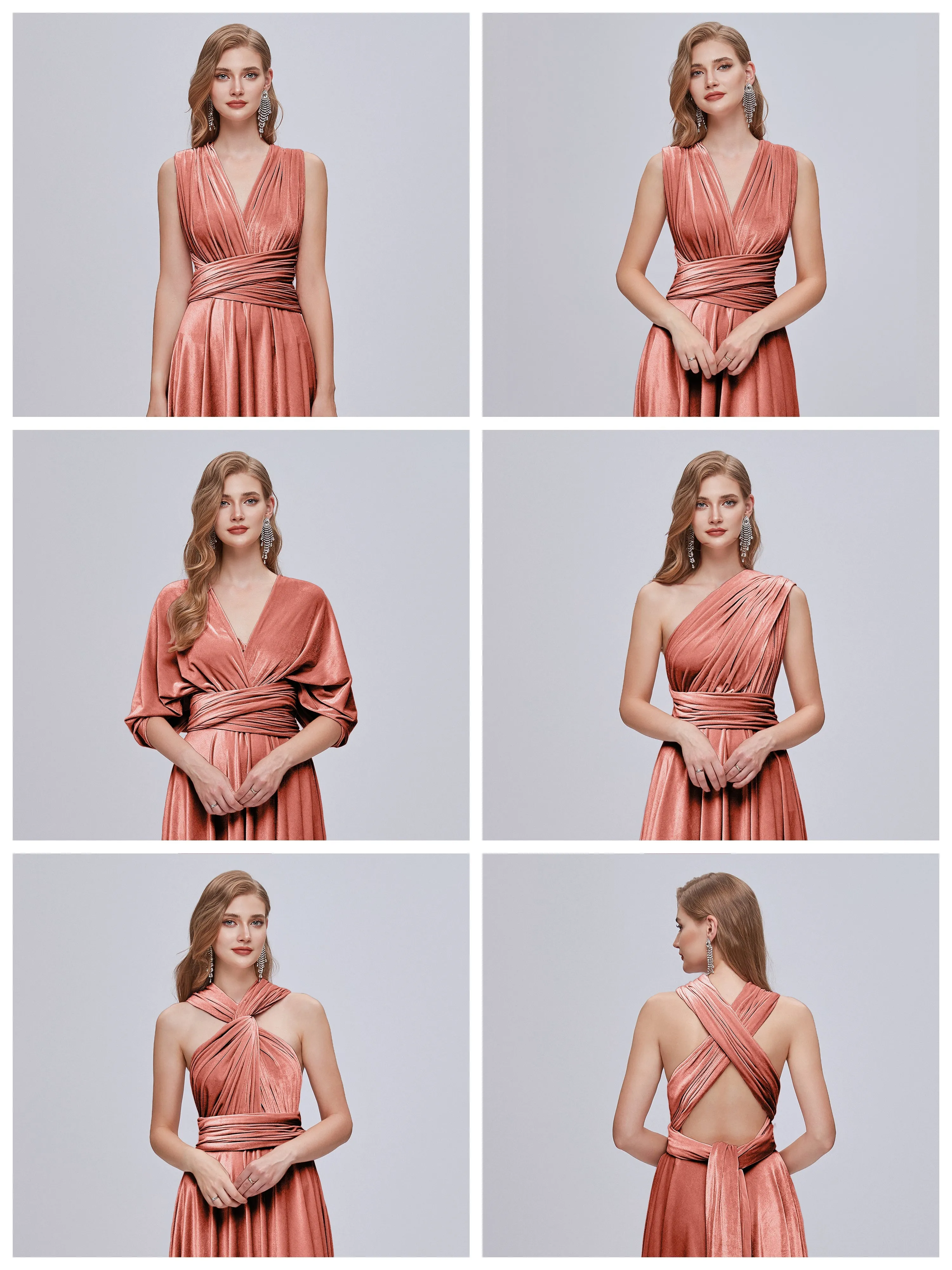 Juliet Gorgeous Convertible Velvet Bridesmaid Dresses