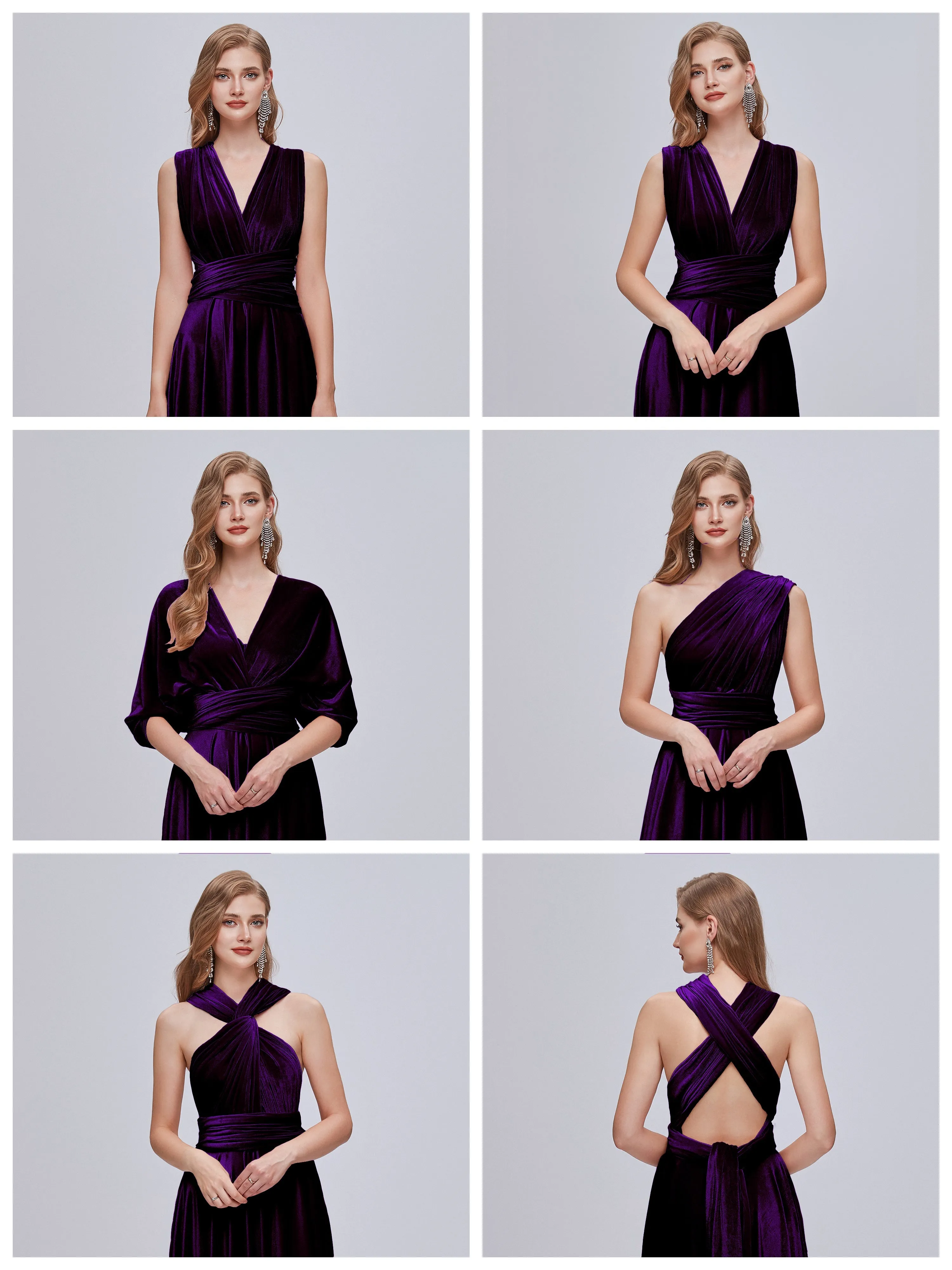 Juliet Gorgeous Convertible Velvet Bridesmaid Dresses