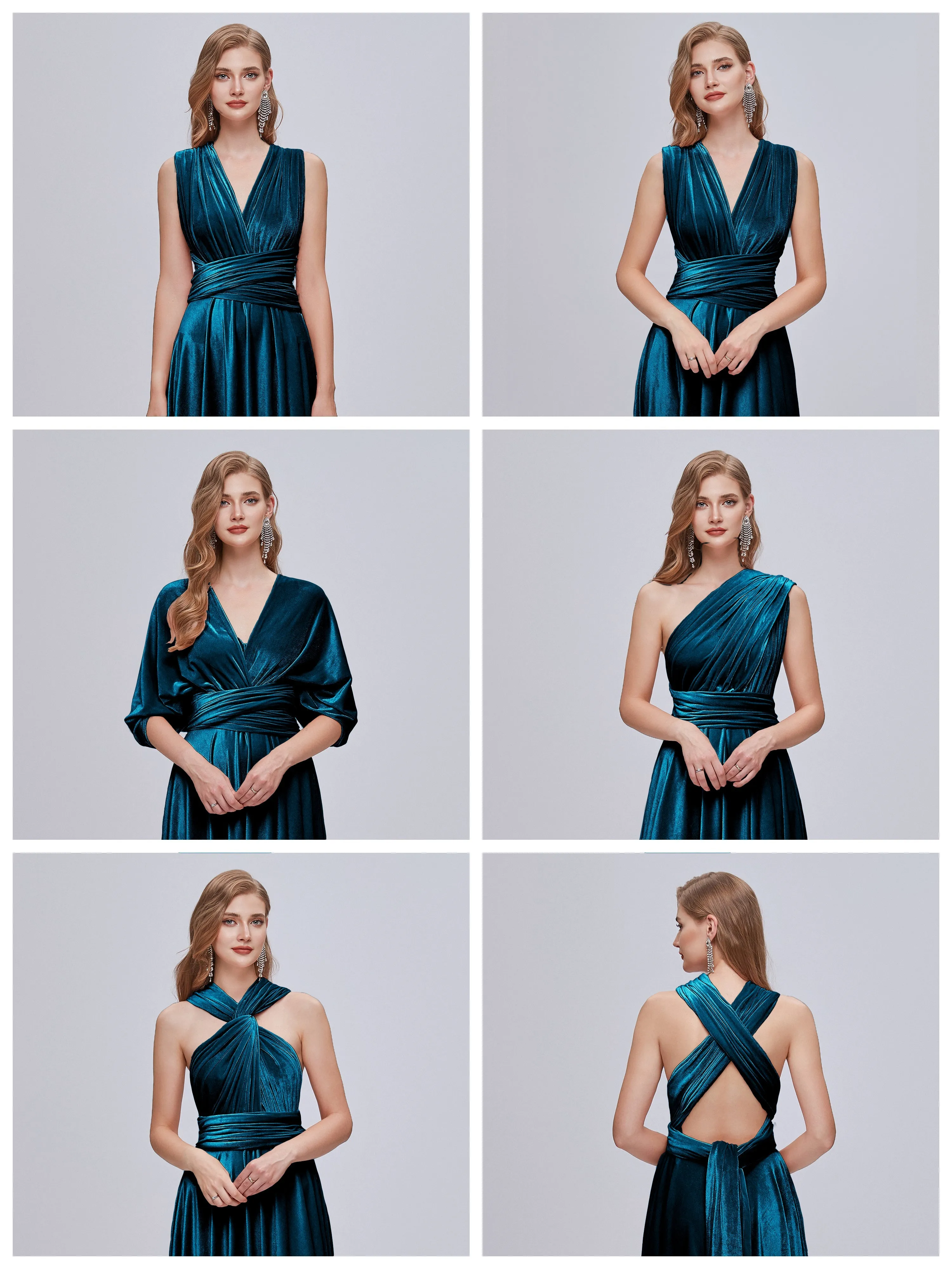 Juliet Gorgeous Convertible Velvet Bridesmaid Dresses