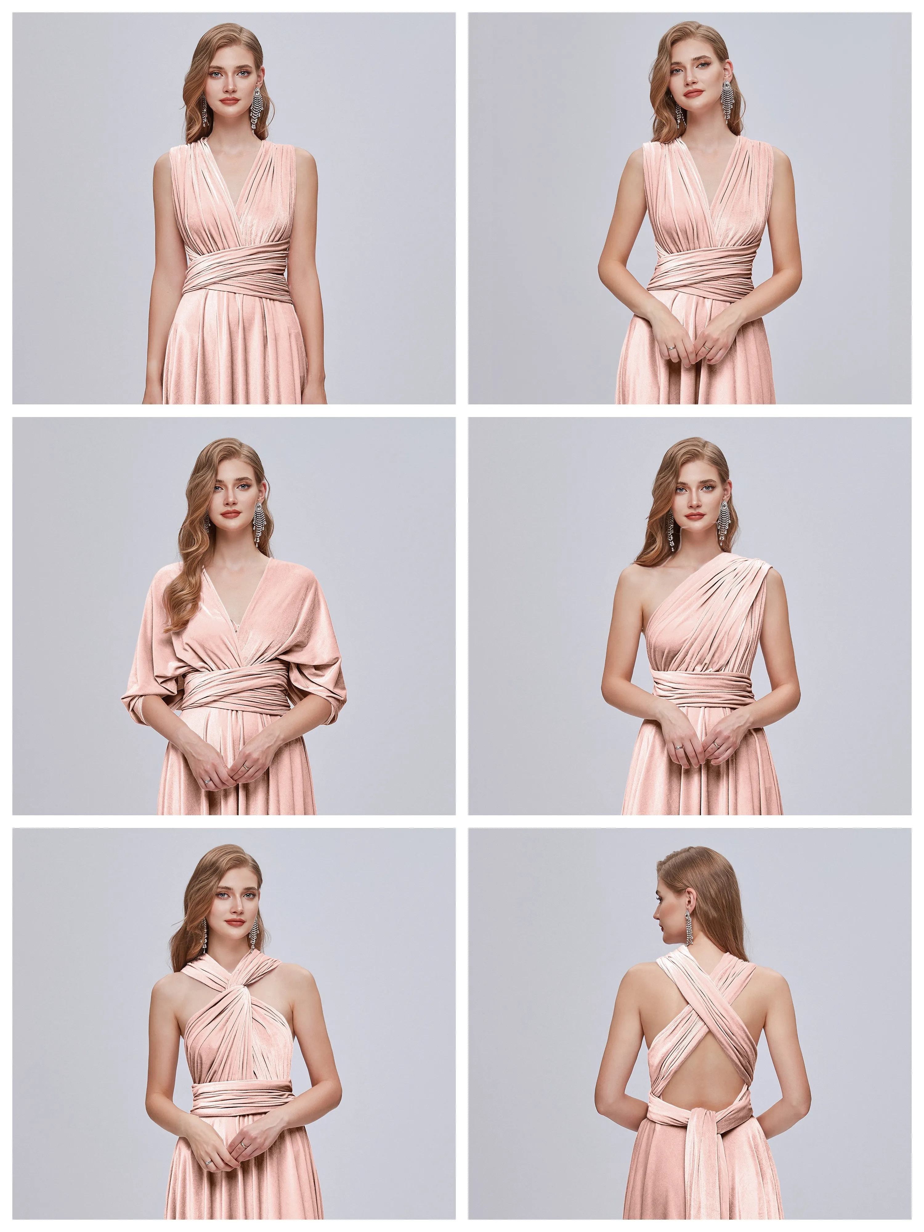 Juliet Gorgeous Convertible Velvet Bridesmaid Dresses