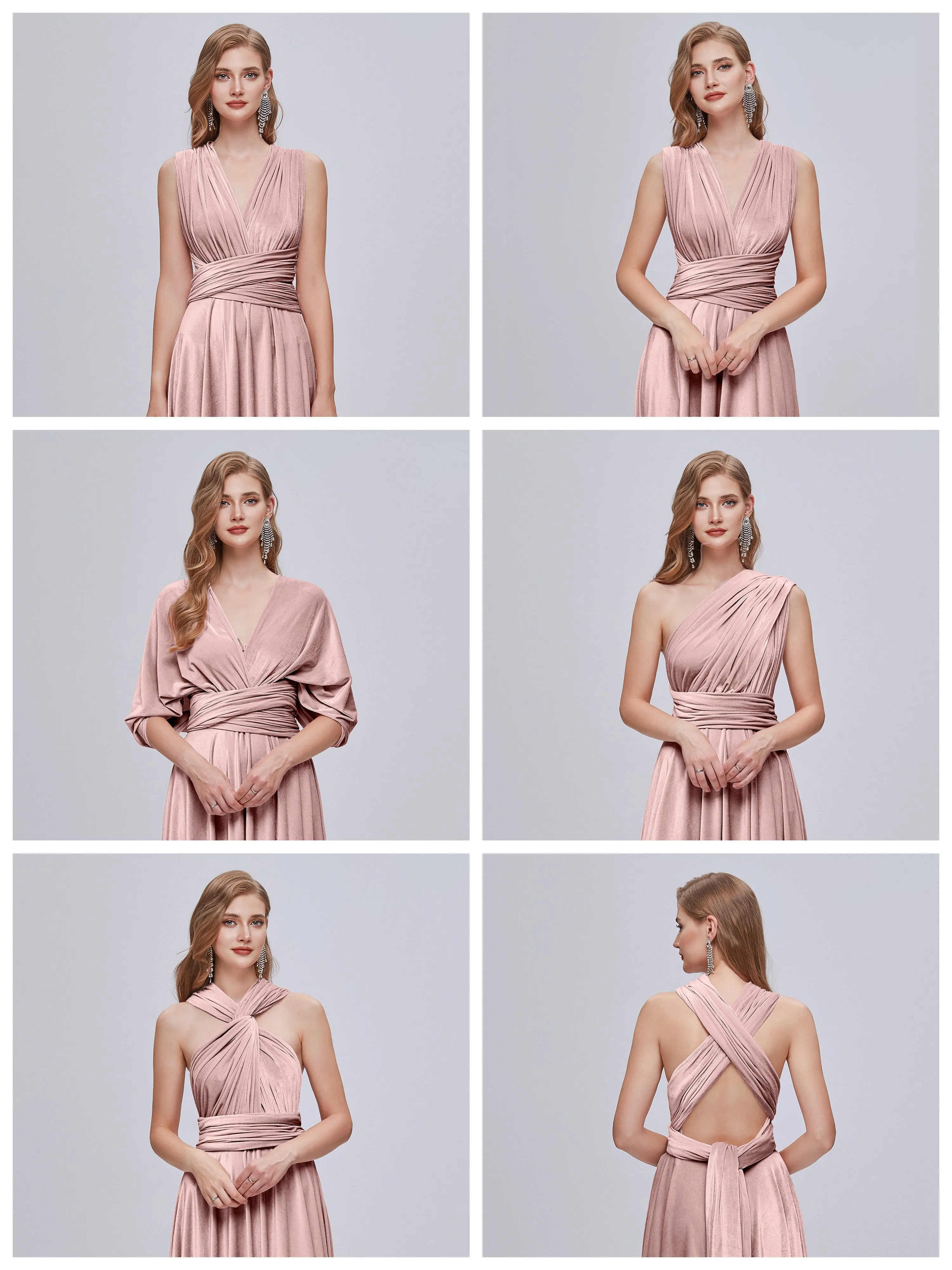 Juliet Gorgeous Convertible Velvet Bridesmaid Dresses