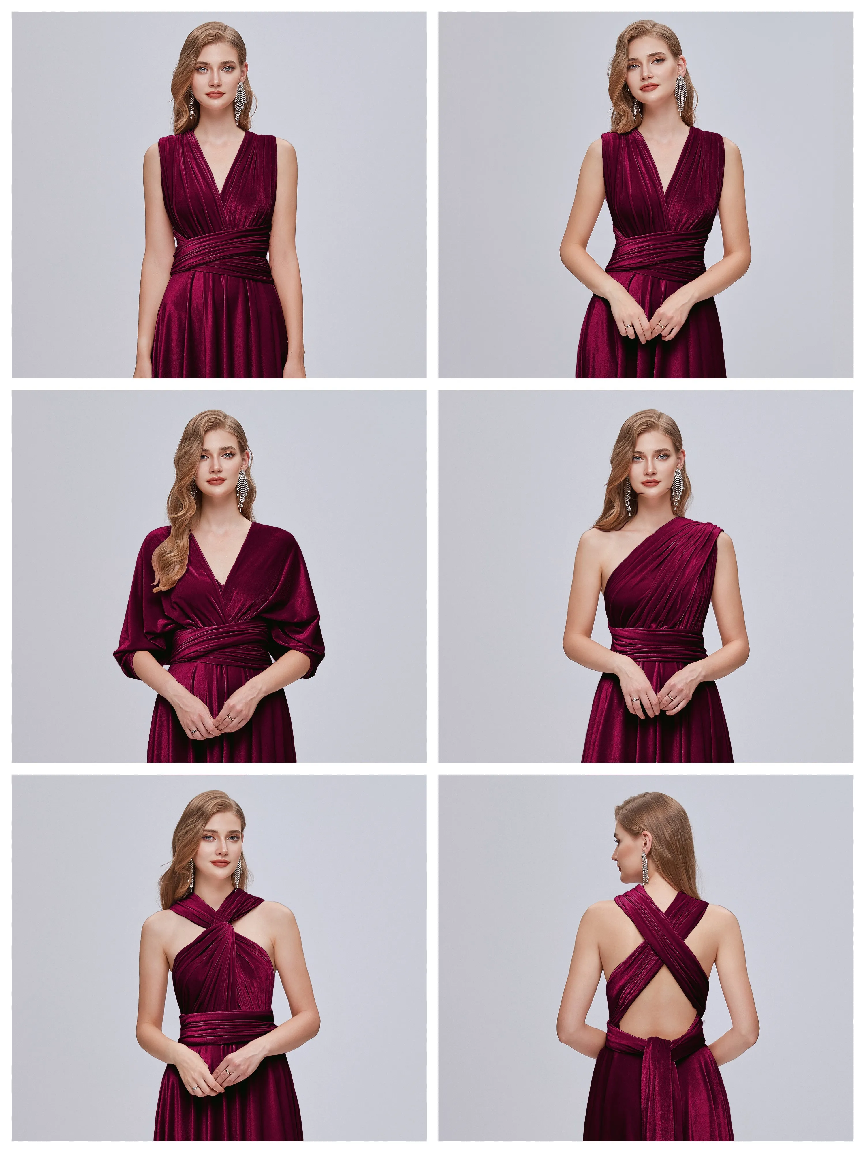 Juliet Gorgeous Convertible Velvet Bridesmaid Dresses