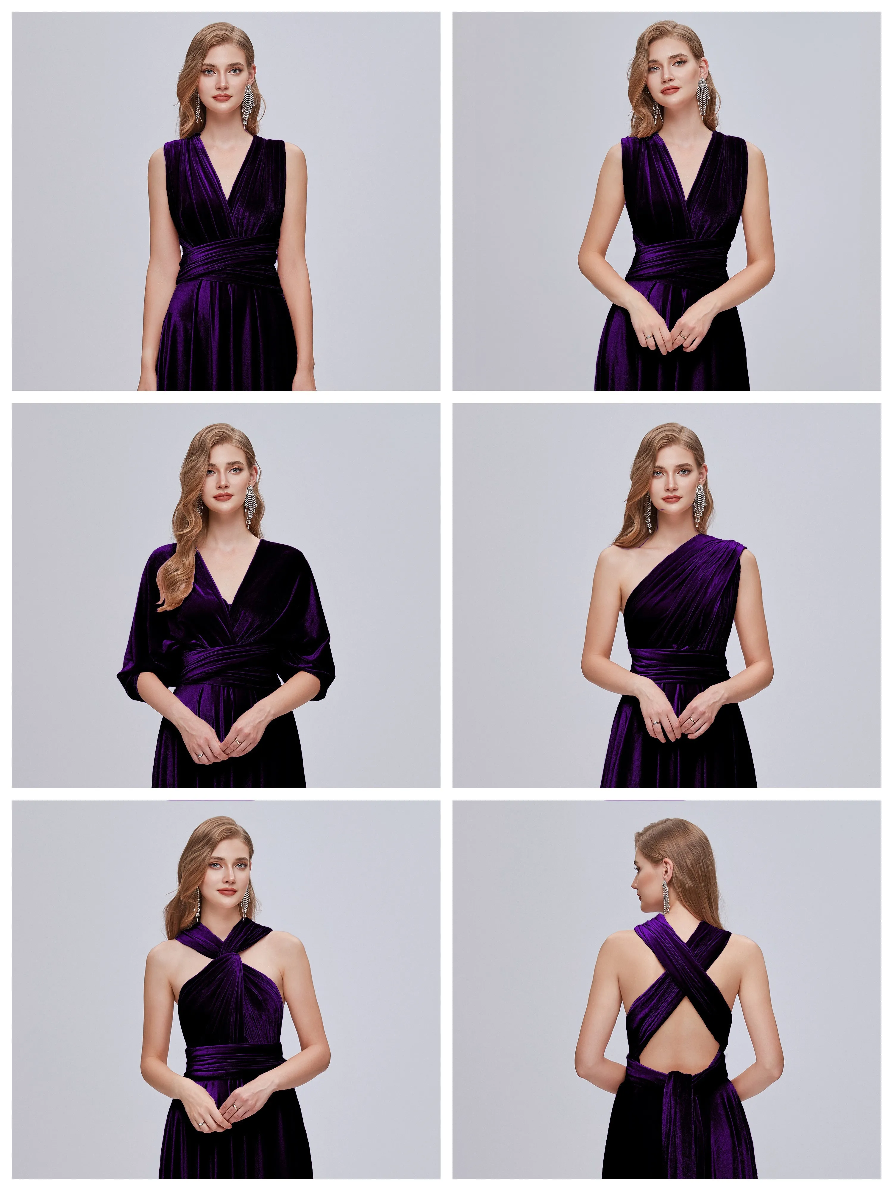 Juliet Gorgeous Convertible Velvet Bridesmaid Dresses