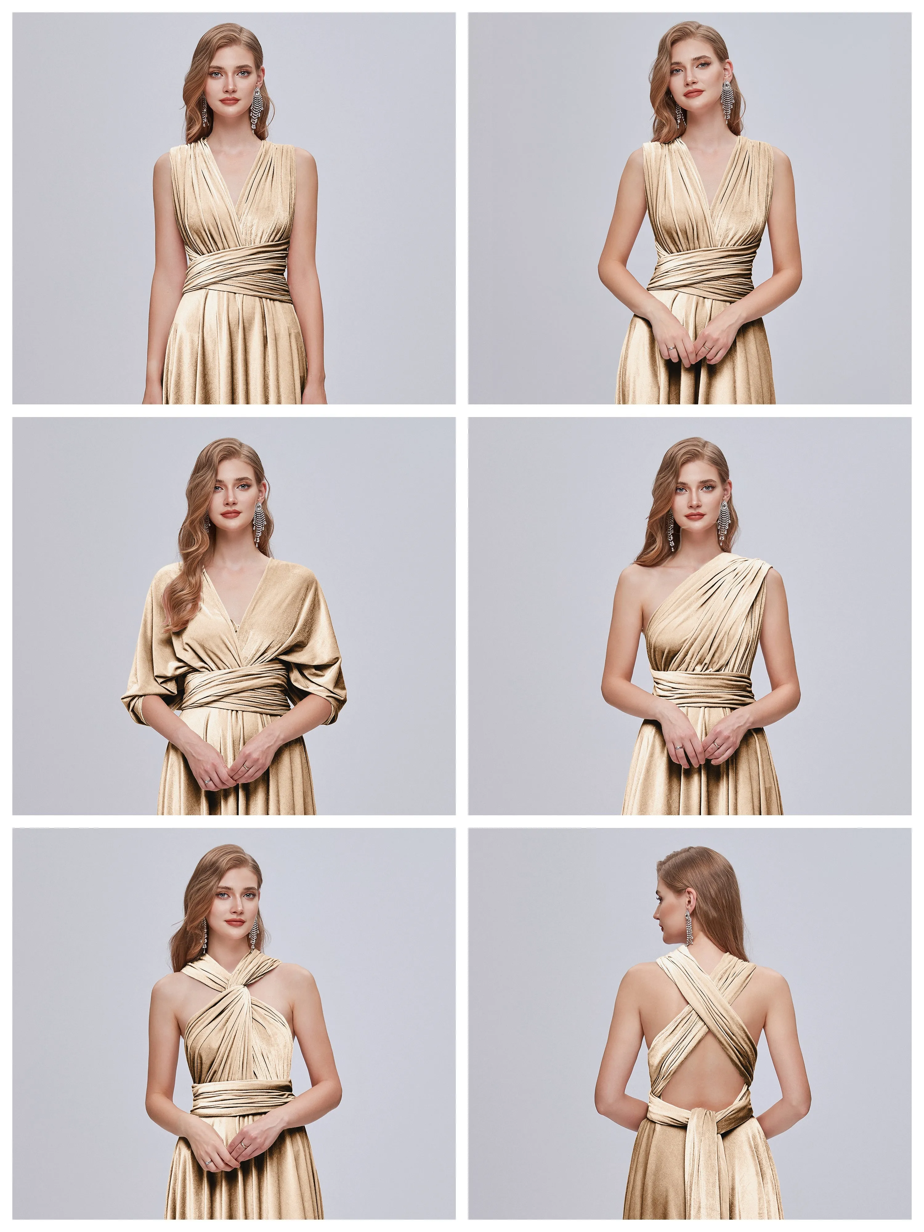Juliet Gorgeous Convertible Velvet Bridesmaid Dresses